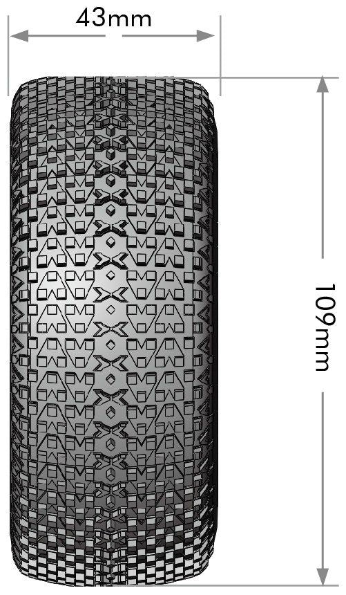 Louise R/C SC-Turbo 2.2/3.0" - 12,14,17mm Rem Hex Blk Wheels(2)