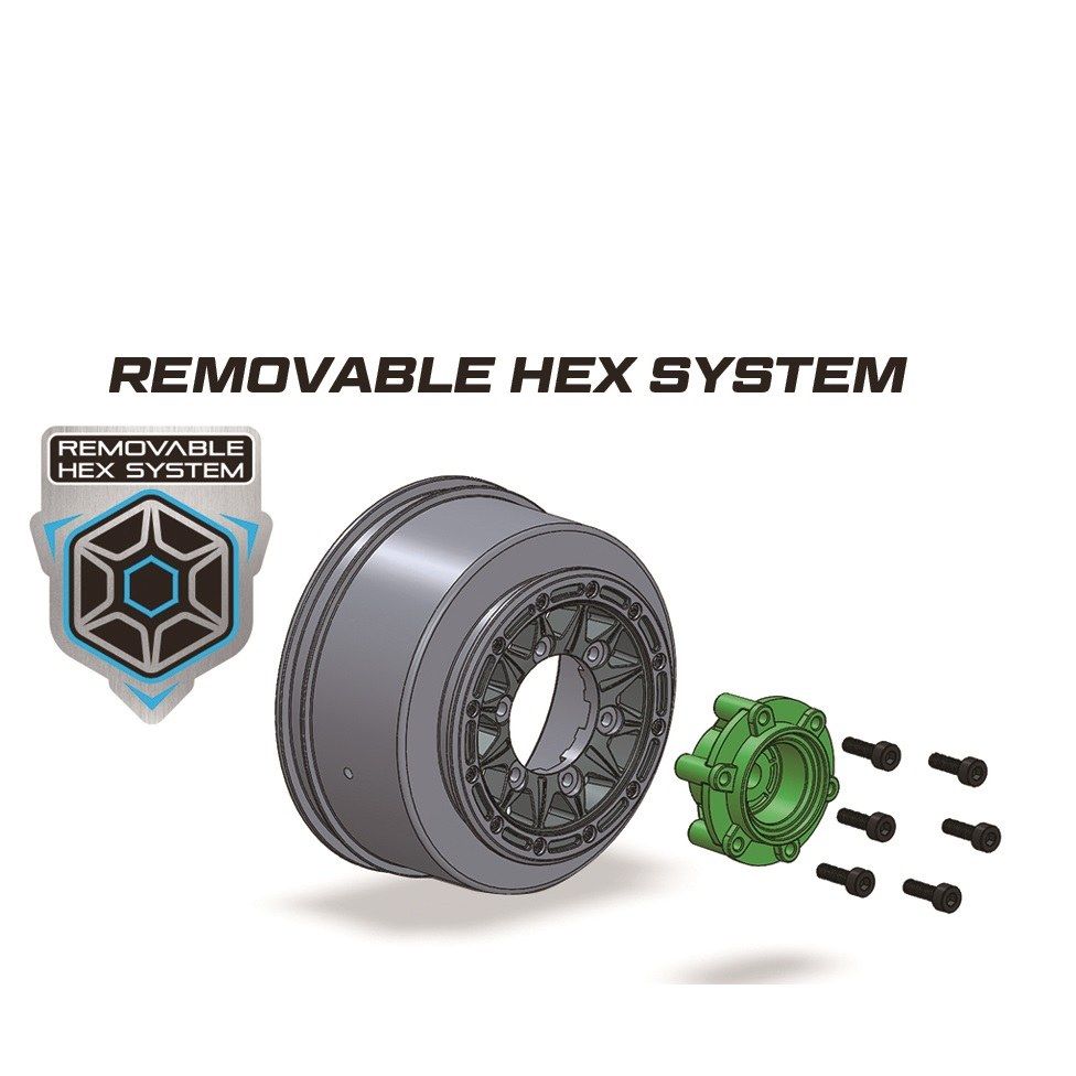 Louise R/C SC-Turbo 2.2/3.0" - 12,14,17mm Rem Hex Blk Wheels(2)