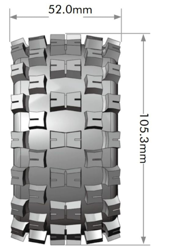 Louise R/C ST-Mcross 2.8" Removable Hex Black Whls 4.1" OD(2)