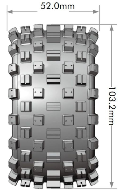 Louise R/C ST-Rock 2.8" Removable Hex Black Whls 4.1" OD(2)