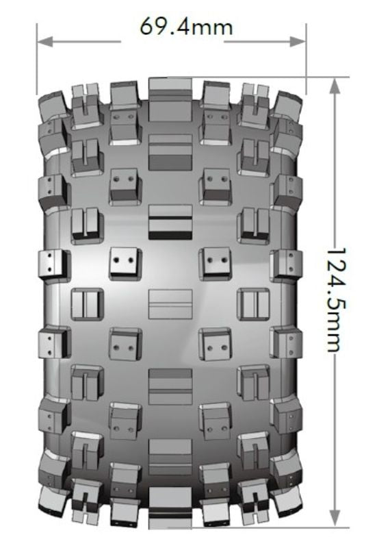 Louise R/C MT-Rock 2.8" Removable Hex Black Whls 4.9" OD(2)