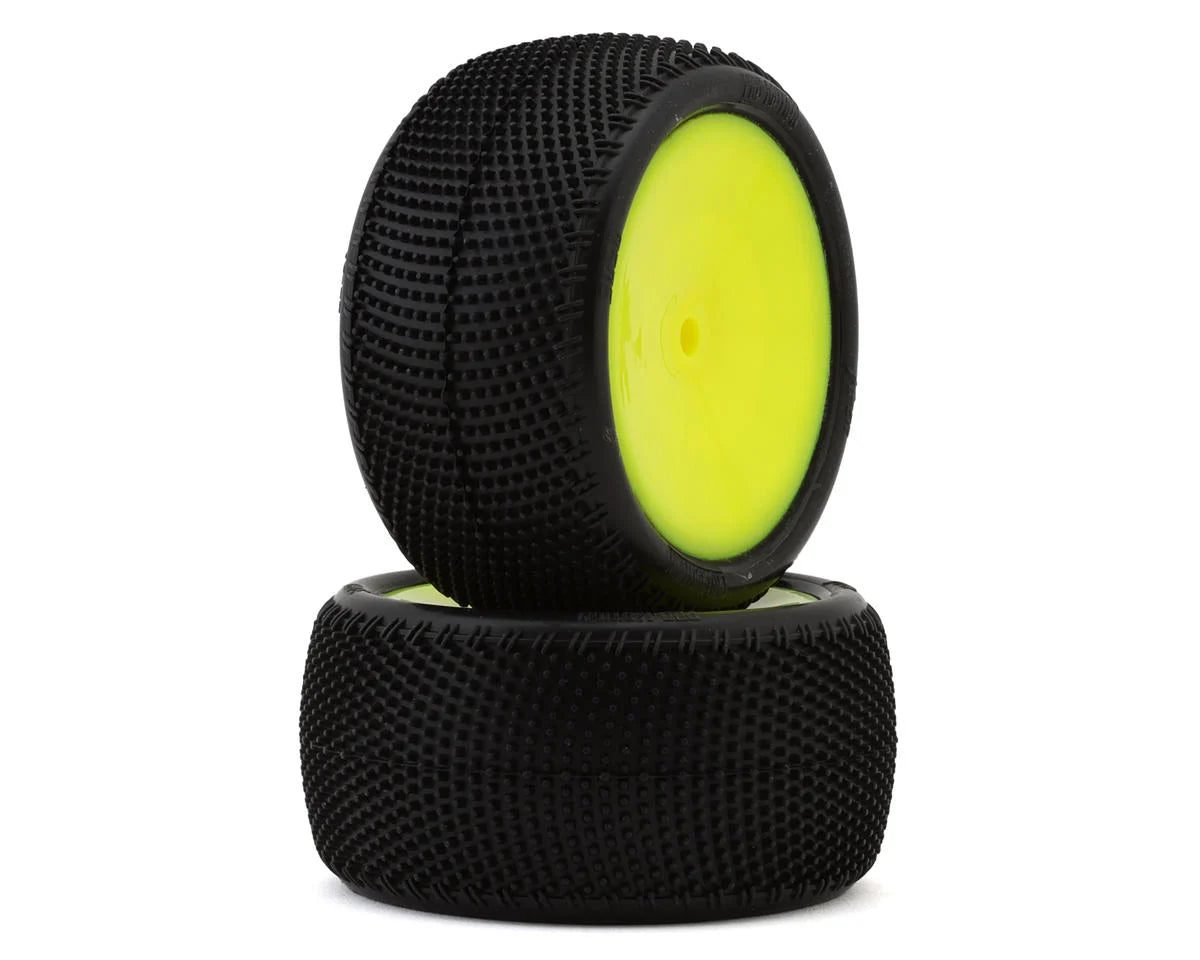 Pro-Motion Viper 2.2" Rear LP Carpet 1/10 Pre-Mount Buggy Tire (Yellow) (2) (C3 Green/Medium)