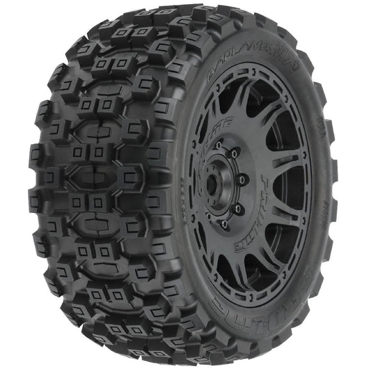 Pro-Line Badlands 5.7" Tires on Rem 24mm Hex Whls F/R (2)