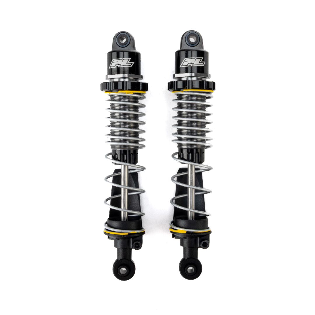 Set of two (2) oil-filled shocks for the ARRMA Gorgon / Quake front or ARRMA Fury front and rear.