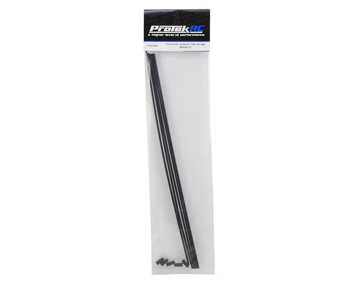ProTek RC Antenna Tube w/Caps (Black) (5)