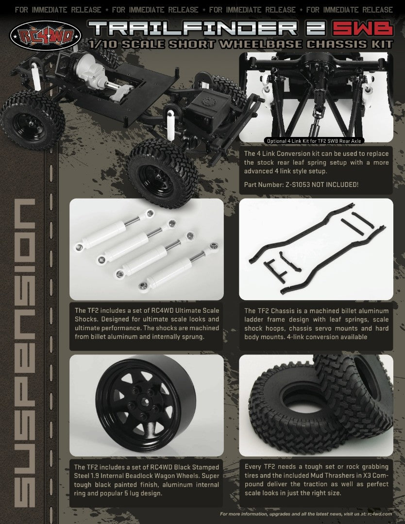 RC4WD 1/10 Trail Finder 2 SWB Truck 4x4 Kit