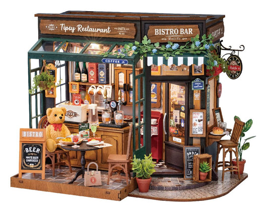 Rolife Tipsy Restaurant DIY Miniature House Kit