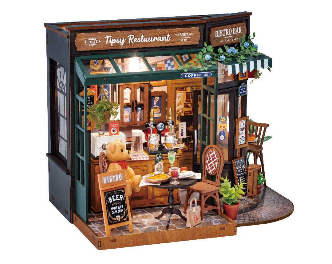 Rolife Tipsy Restaurant DIY Miniature House Kit
