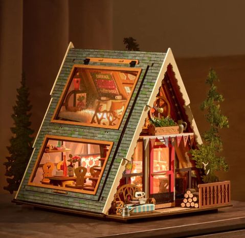 Rolife A-Frame Cabin DIY Miniature House Kit