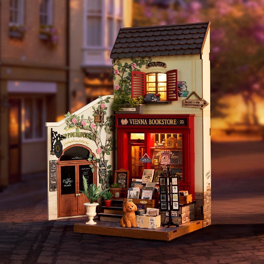 Rolife Vienna Bookstore DIY Miniature House