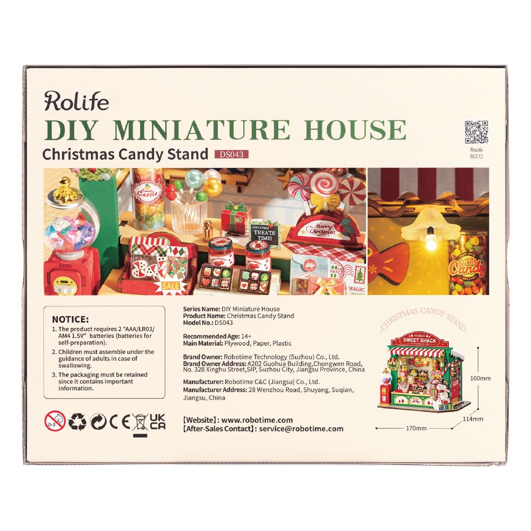 Rolife Christmas Candy Stand DIY Miniature House Kit