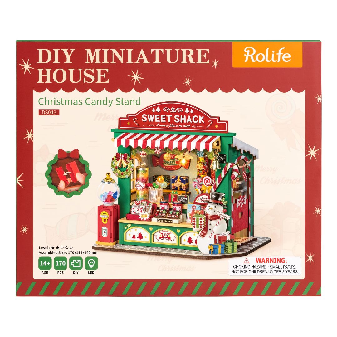 Rolife Christmas Candy Stand DIY Miniature House Kit