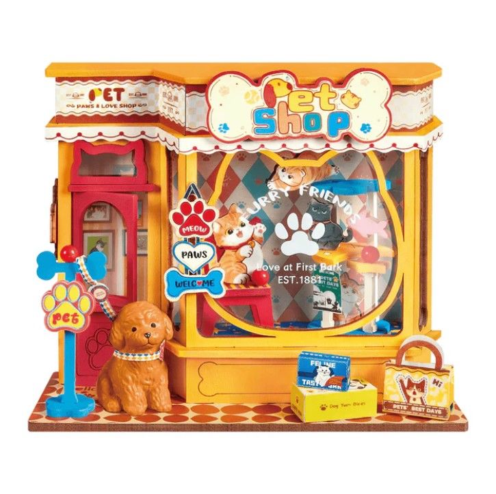 Rolife Pawfect Pet Shop DIY Miniature House Kit