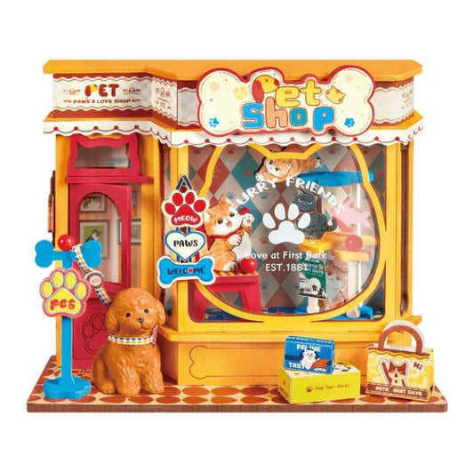 Rolife Pawfect Pet Shop DIY Miniature House Kit