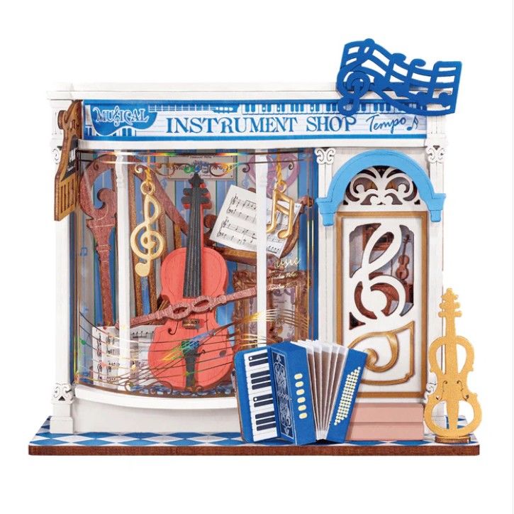 Rolife Melody Instrument Shop DIY Miniature House Kit