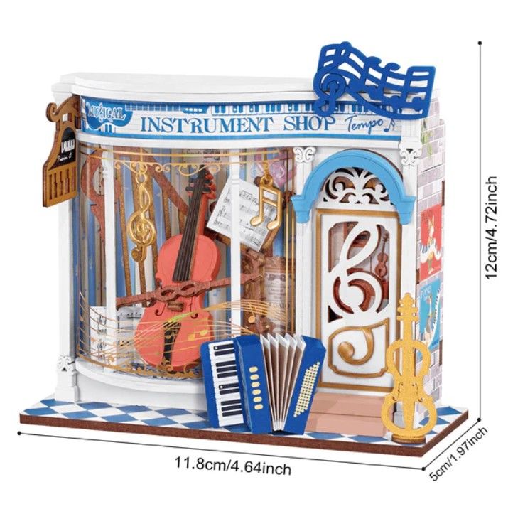 Rolife Melody Instrument Shop DIY Miniature House Kit