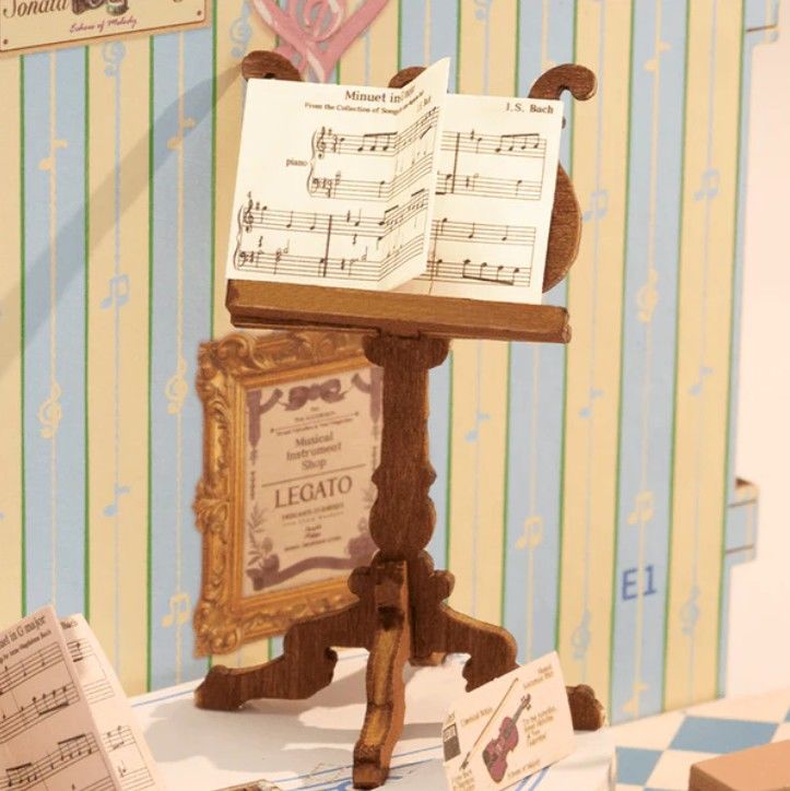 Rolife Melody Instrument Shop DIY Miniature House Kit