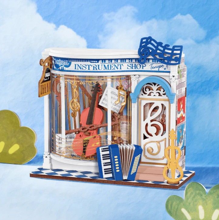 Rolife Melody Instrument Shop DIY Miniature House Kit