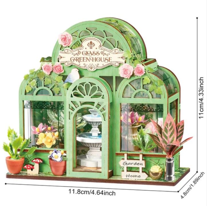 Rolife Green Fountain Garden DIY Miniature House Kit