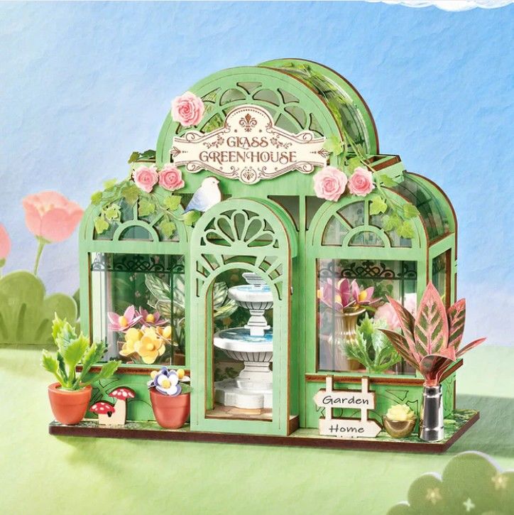 Rolife Green Fountain Garden DIY Miniature House Kit