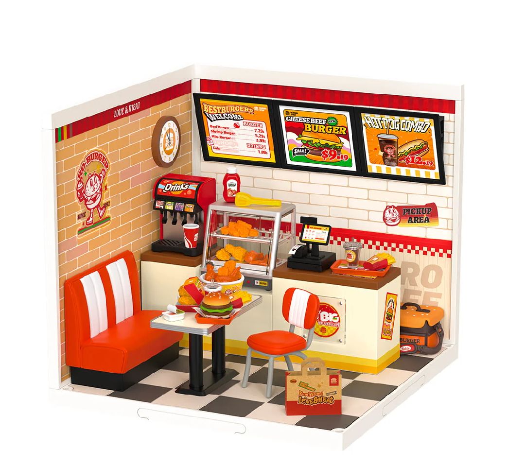 Rolife Yum Yum Burgers DIY Plastic Miniature House