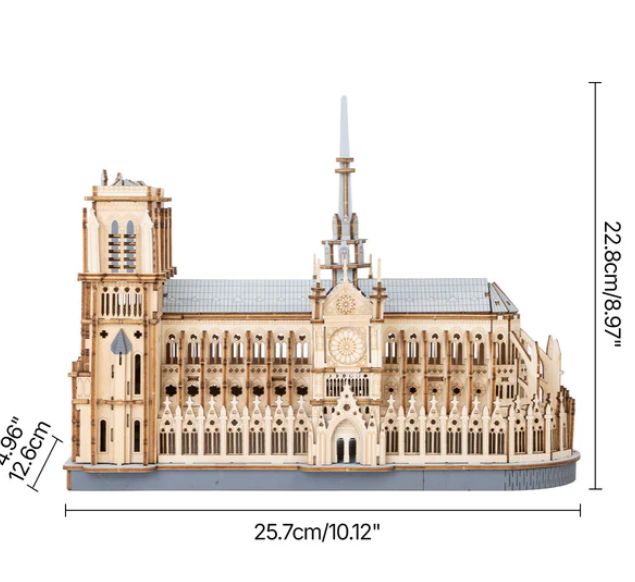Rowood Paris Cathedral 3D Wooden Puzzle