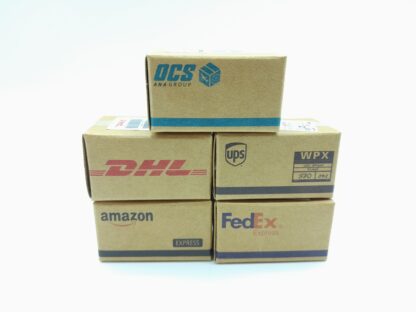 Cardboard shipping boxes + shipping labels (5) and scale tape