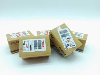 Cardboard shipping boxes + shipping labels (5) and scale tape