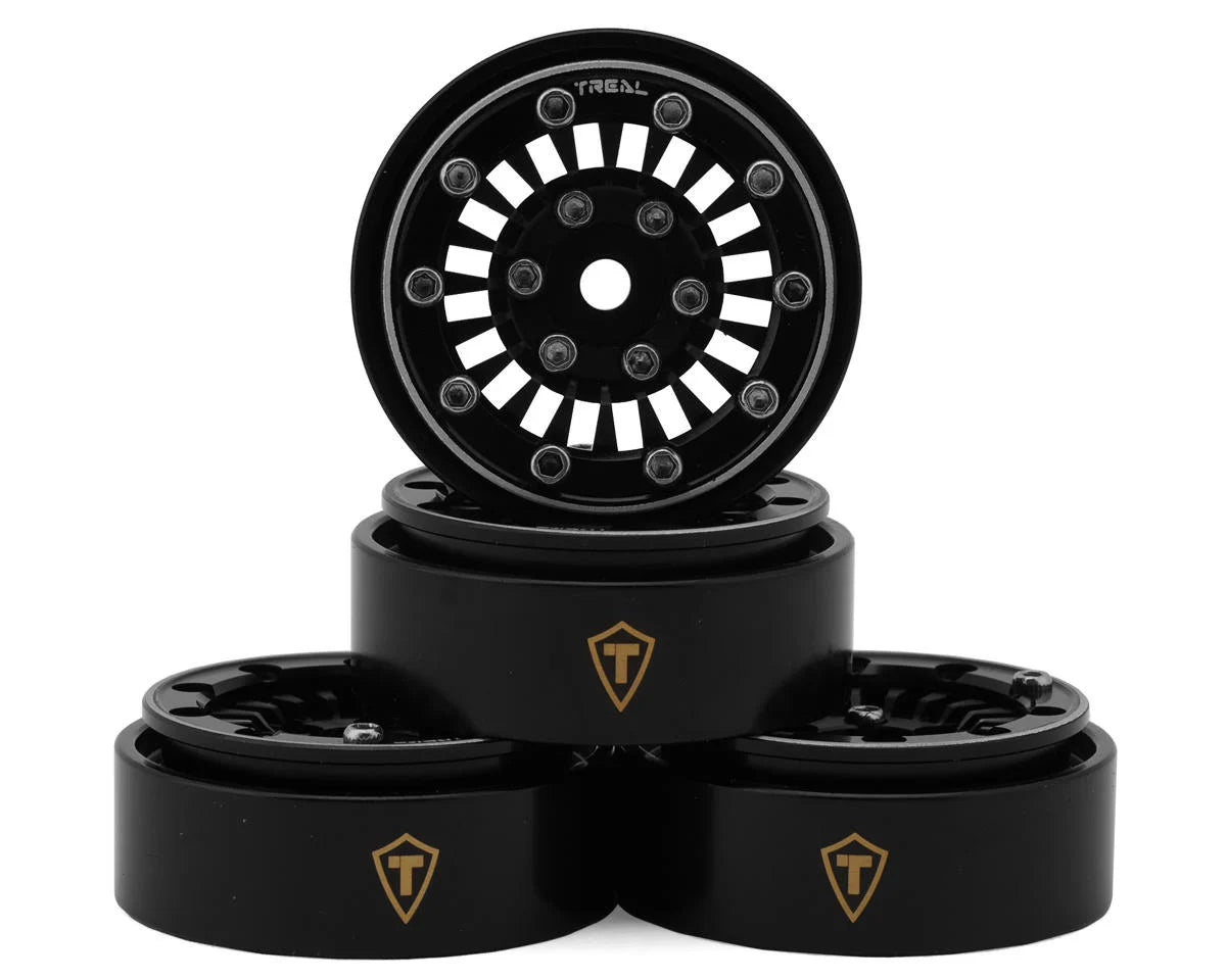 Treal Hobby Type C 1.0" Brass Beadlock Crawler Wheels (4) (27.3g)