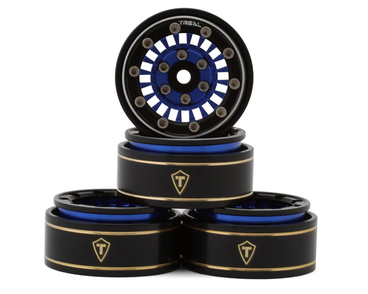 Treal Hobby Type C 1.0" Brass Beadlock Crawler Wheels (4) (27.3g)