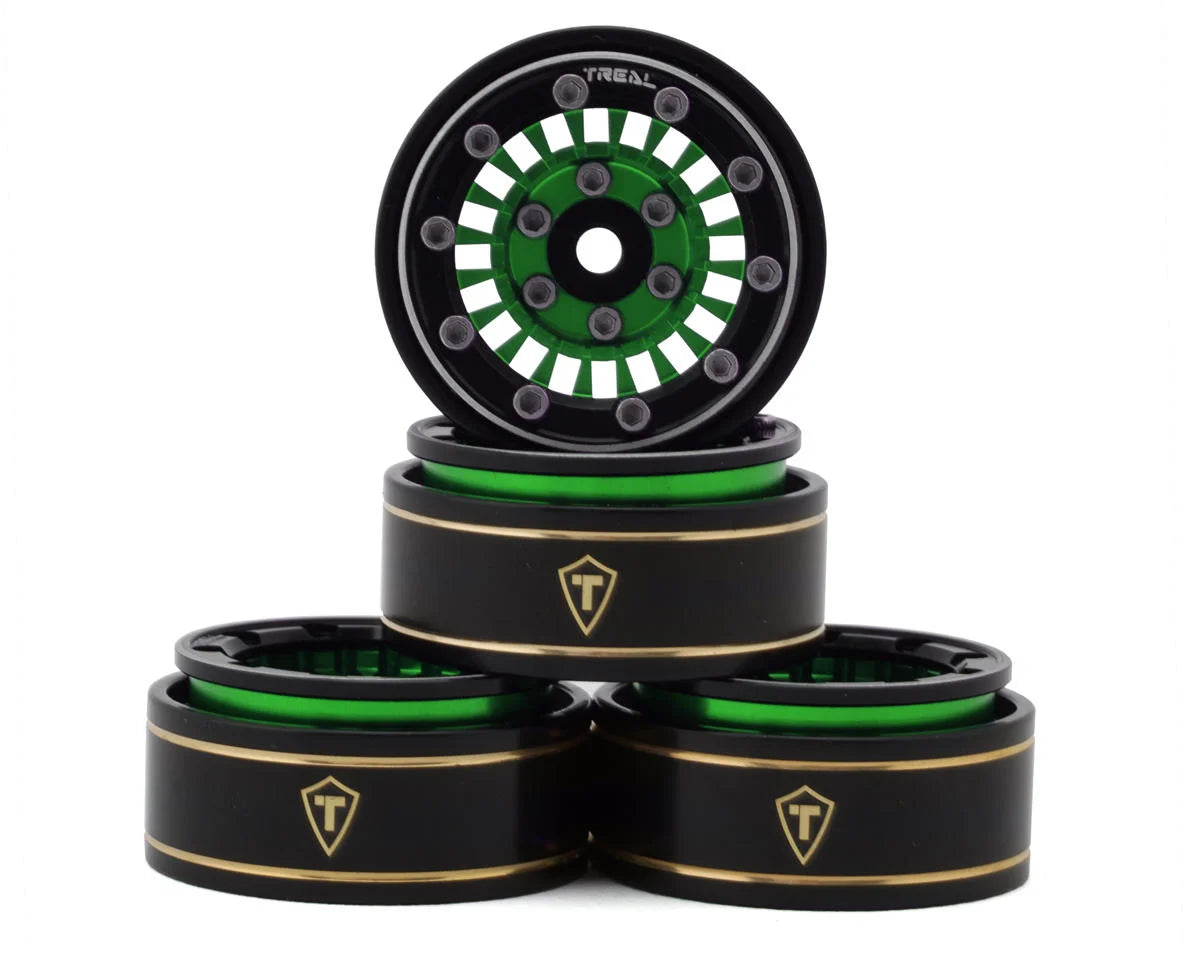 Treal Hobby Type C 1.0" Brass Beadlock Crawler Wheels (4) (27.3g)