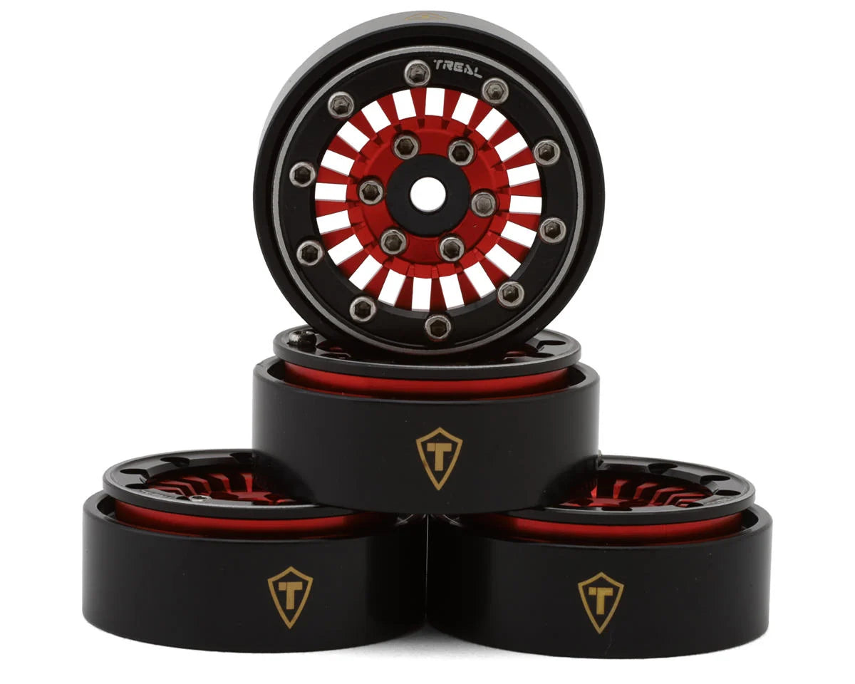 Treal Hobby Type C 1.0" Brass Beadlock Crawler Wheels (4) (27.3g)