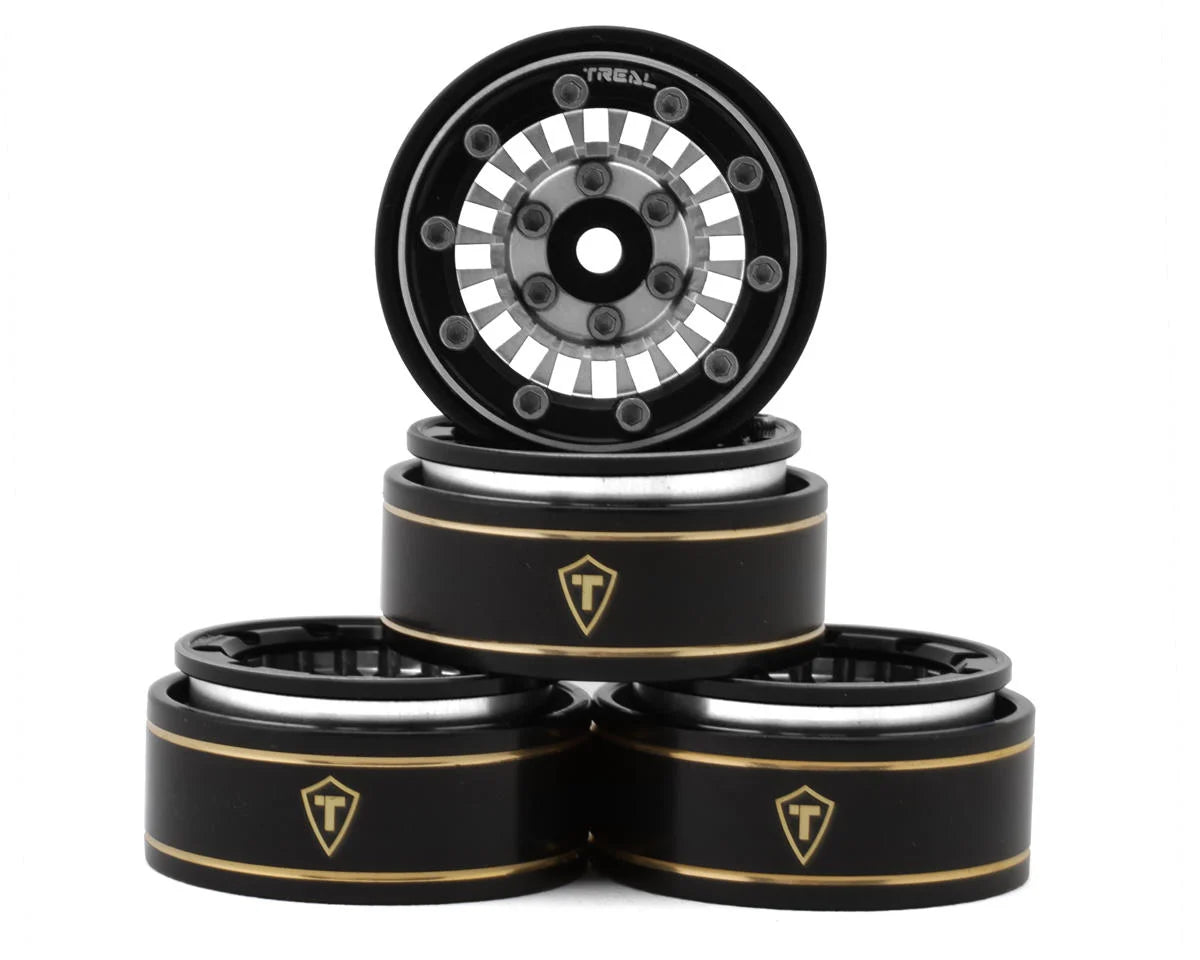 Treal Hobby Type C 1.0" Brass Beadlock Crawler Wheels (4) (27.3g)