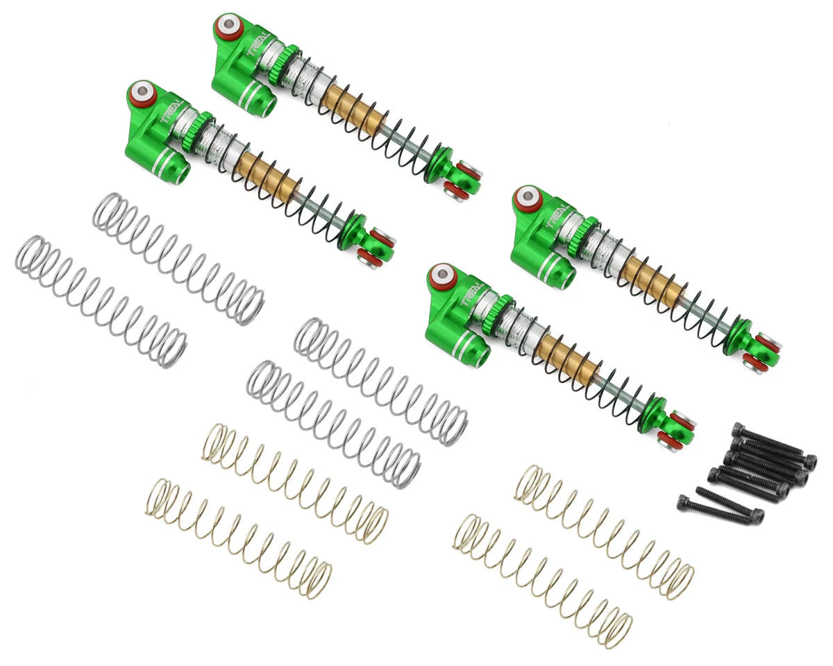 Treal Hobby Axial SCX24 Aluminum Long Travel Threaded Shocks (Black) (4) (43mm)
