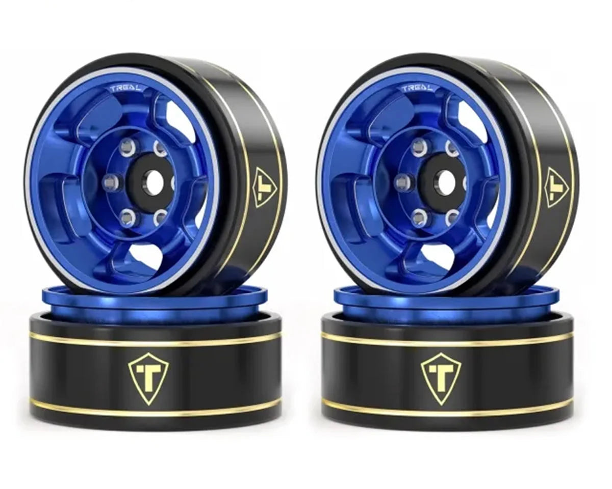 Treal Hobby Type G 1.0" 5-Spoke Beadlock Classic Wheels (4) (27.1g)