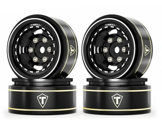 Treal Hobby Type H 1.0" Aluminum 6-Slot Beadlock Wheels (4) (28.4g)