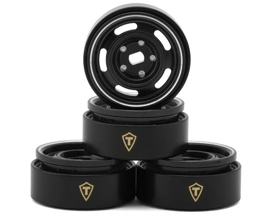 Treal Hobby 0.7" 5-Slot Aluminum Micro Rock Crawler Beadlock Wheels (4) (8g ea)