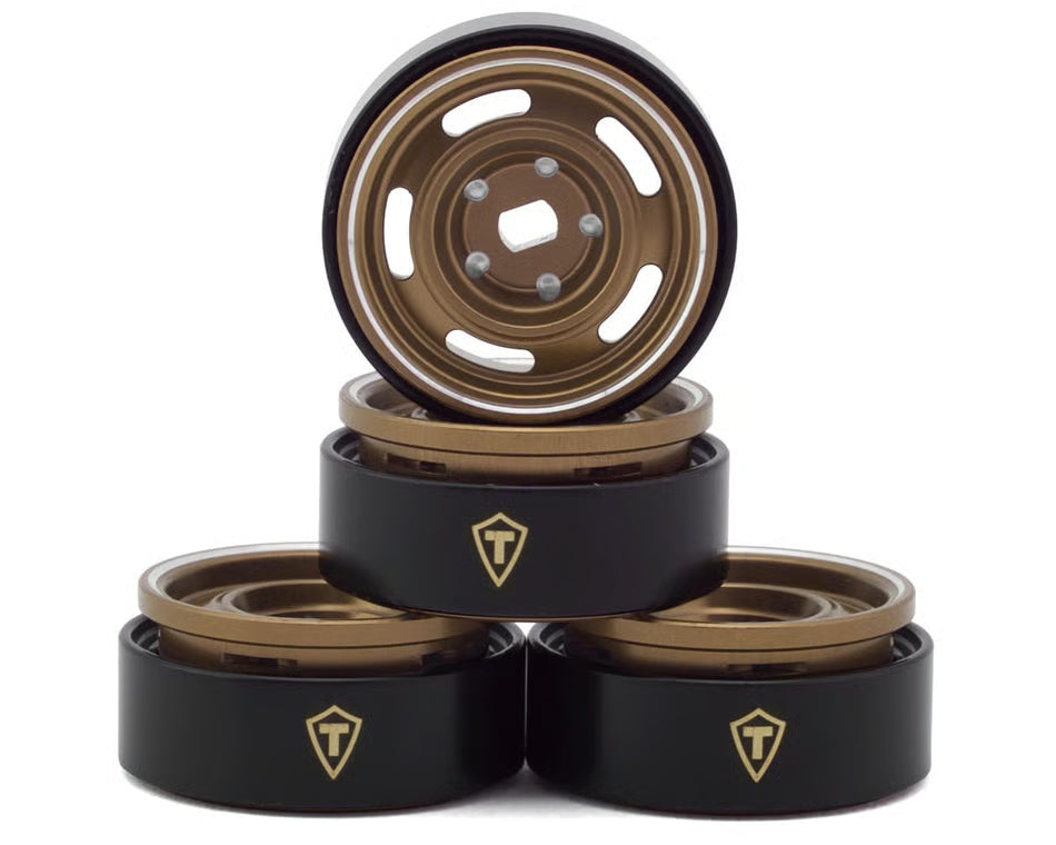 Treal Hobby 0.7" 5-Slot Aluminum Micro Rock Crawler Beadlock Wheels (4) (8g ea)
