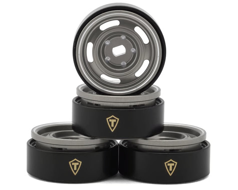 Treal Hobby 0.7" 5-Slot Aluminum Micro Rock Crawler Beadlock Wheels (4) (8g ea)