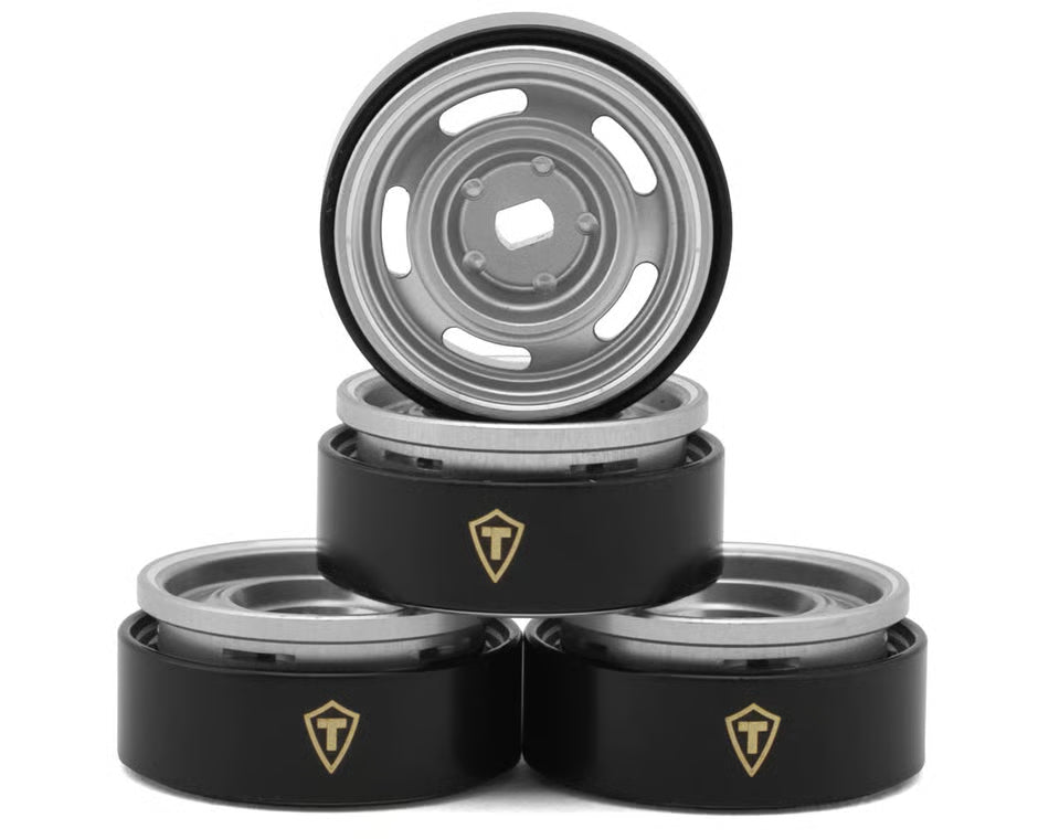 Treal Hobby 0.7" 5-Slot Aluminum Micro Rock Crawler Beadlock Wheels (4) (8g ea)