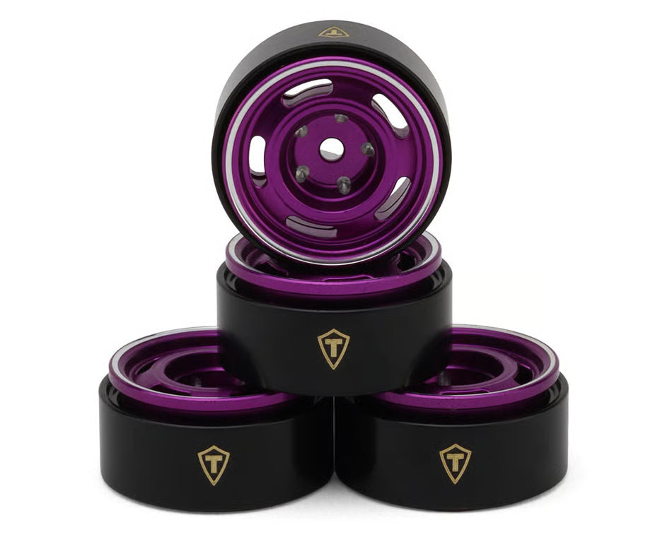 Treal Hobby 0.7" 5-Slot Aluminum Micro Rock Crawler Beadlock Wheels (4) (8g ea)