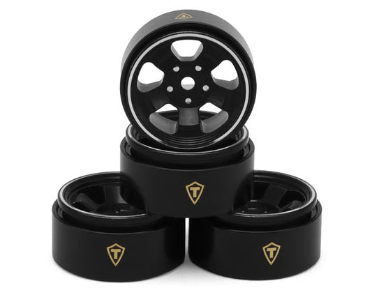 Treal Hobby Axial SCX30 Type B 0.7" 5-Spoke Aluminum Micro Rock Crawler Beadlock Wheels (4)