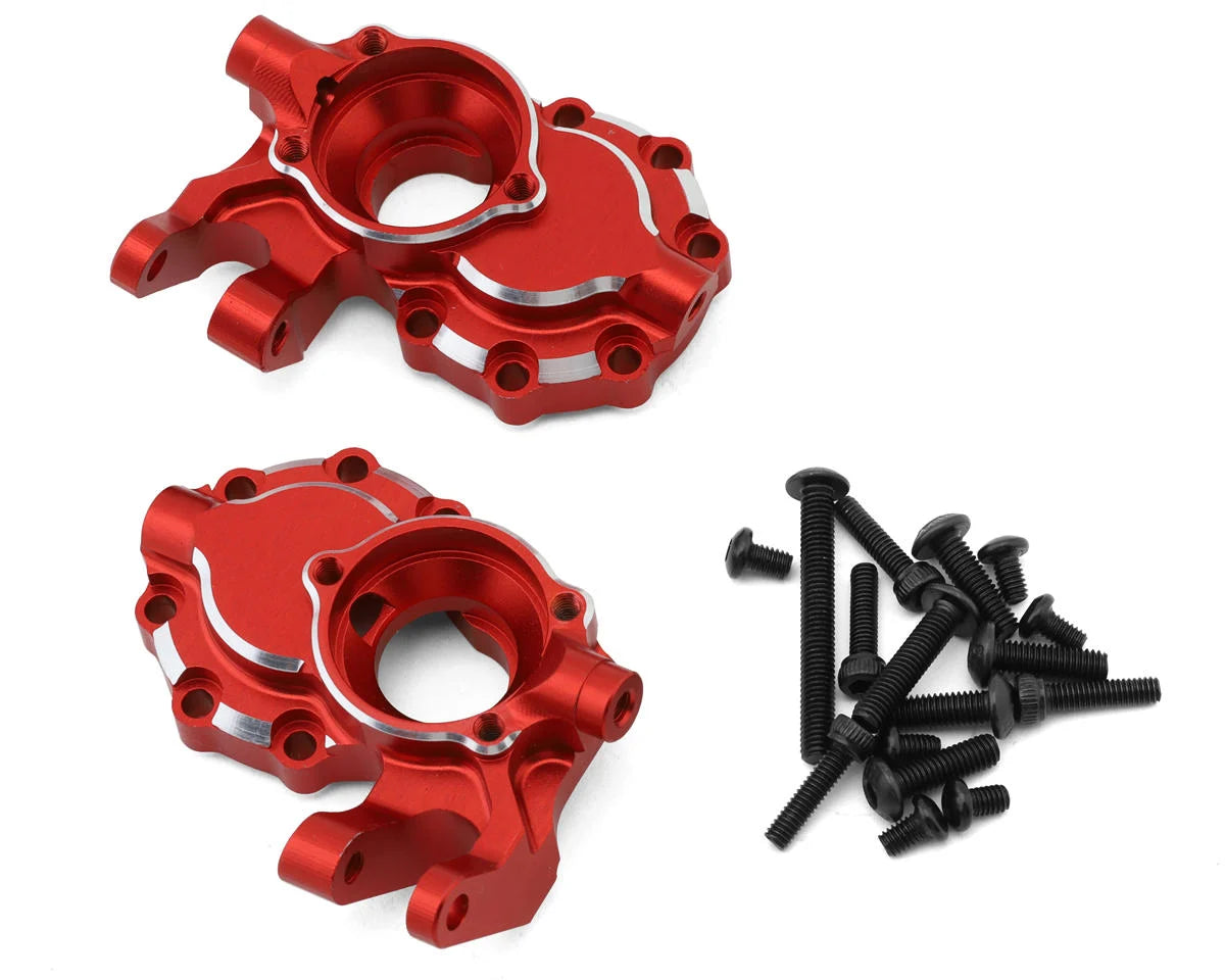 Treal Hobby Brass Steering Knuckles Portal Covers for Traxxas TRX-4 (Black) (2) (67g)