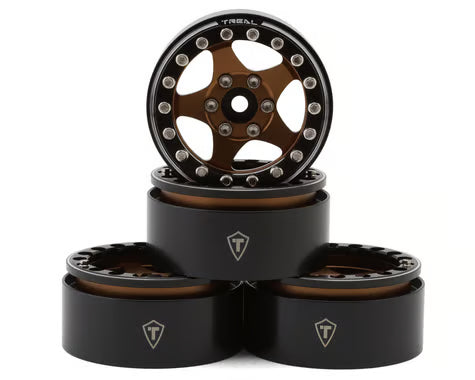 Treal Hobby 1.9" Type E Classic 5-Spoke Beadlock Wheels (4) (126g ea)
