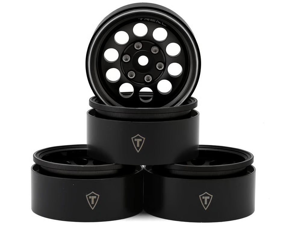 Treal Hobby 1.9" Type F 10-Hole Aluminum Crawler Beadlock Wheels (4) (128.6g ea)