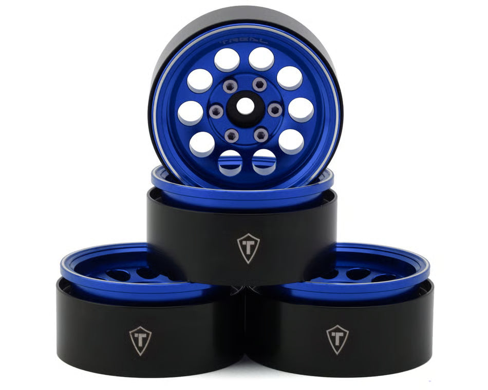 Treal Hobby 1.9" Type F 10-Hole Aluminum Crawler Beadlock Wheels (4) (128.6g ea)
