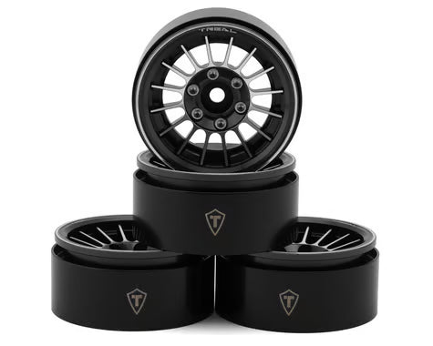 Treal Hobby 1.9" Type-J Multi-Spoke Aluminum Crawler Beadlock Wheels  (4) (113.7g ea)
