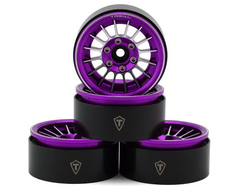 Treal Hobby 1.9" Type-J Multi-Spoke Aluminum Crawler Beadlock Wheels  (4) (113.7g ea)
