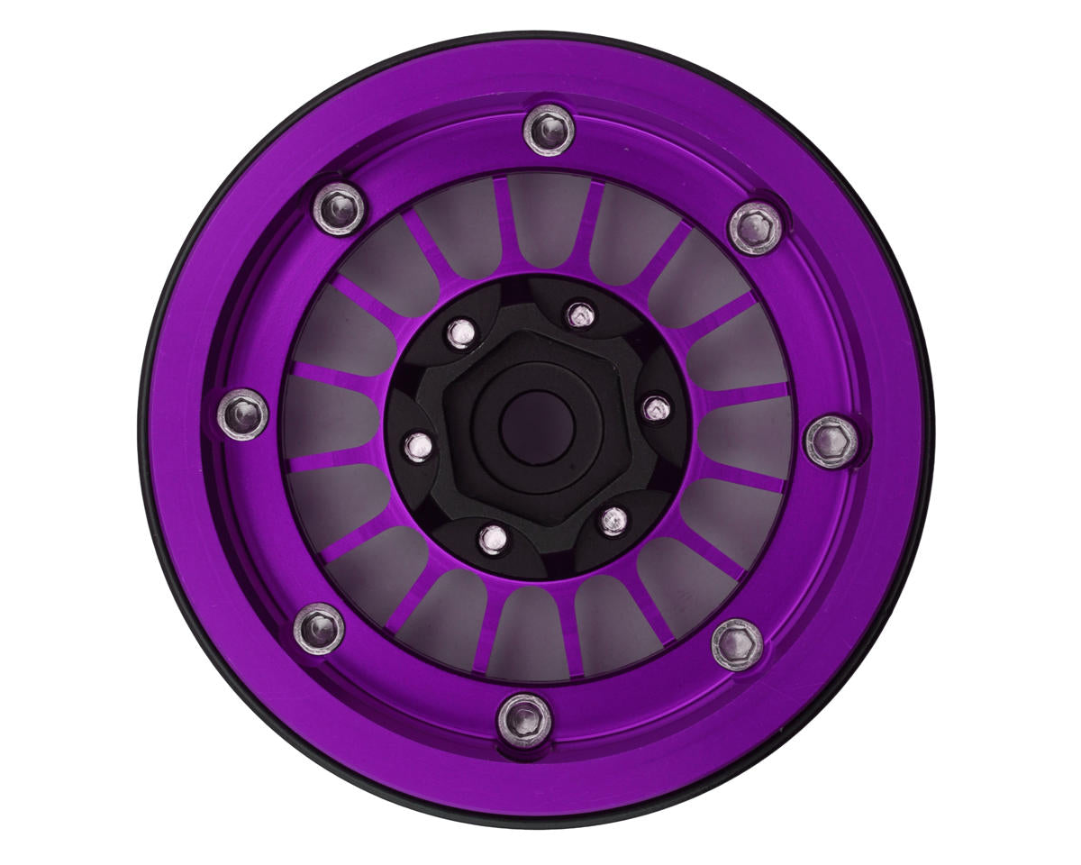 Treal Hobby 1.9" Type-J Multi-Spoke Aluminum Crawler Beadlock Wheels  (4) (113.7g ea)