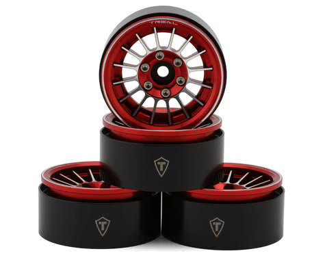 Treal Hobby 1.9" Type-J Multi-Spoke Aluminum Crawler Beadlock Wheels  (4) (113.7g ea)